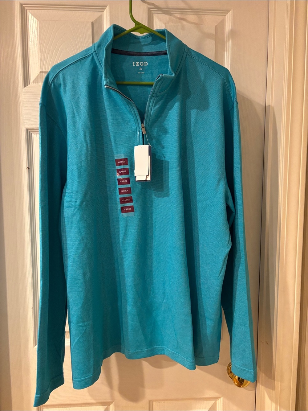 Izod Turquoise Quarter-Zip Pullover